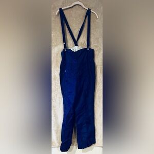 Women's Blue Ski Bib Overalls Vintage